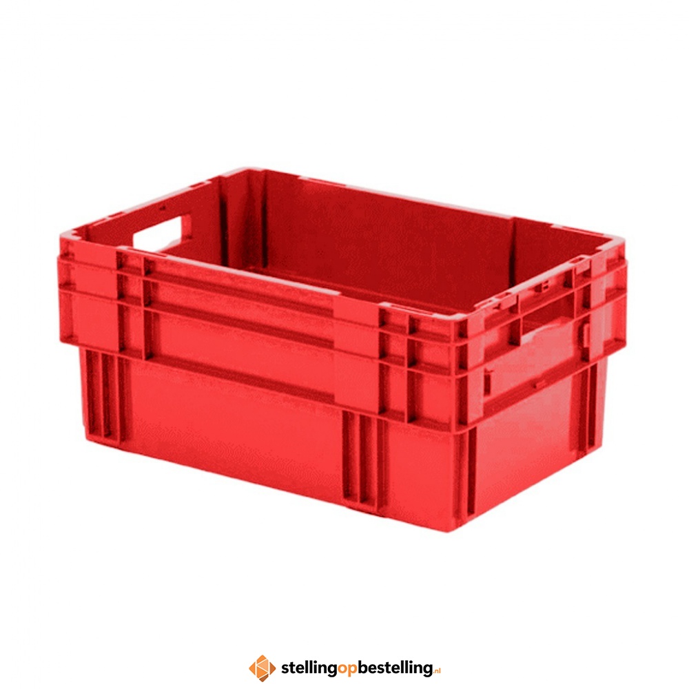 Stapelbare, nestbare transportkrat DTK0 600x400x270 rood