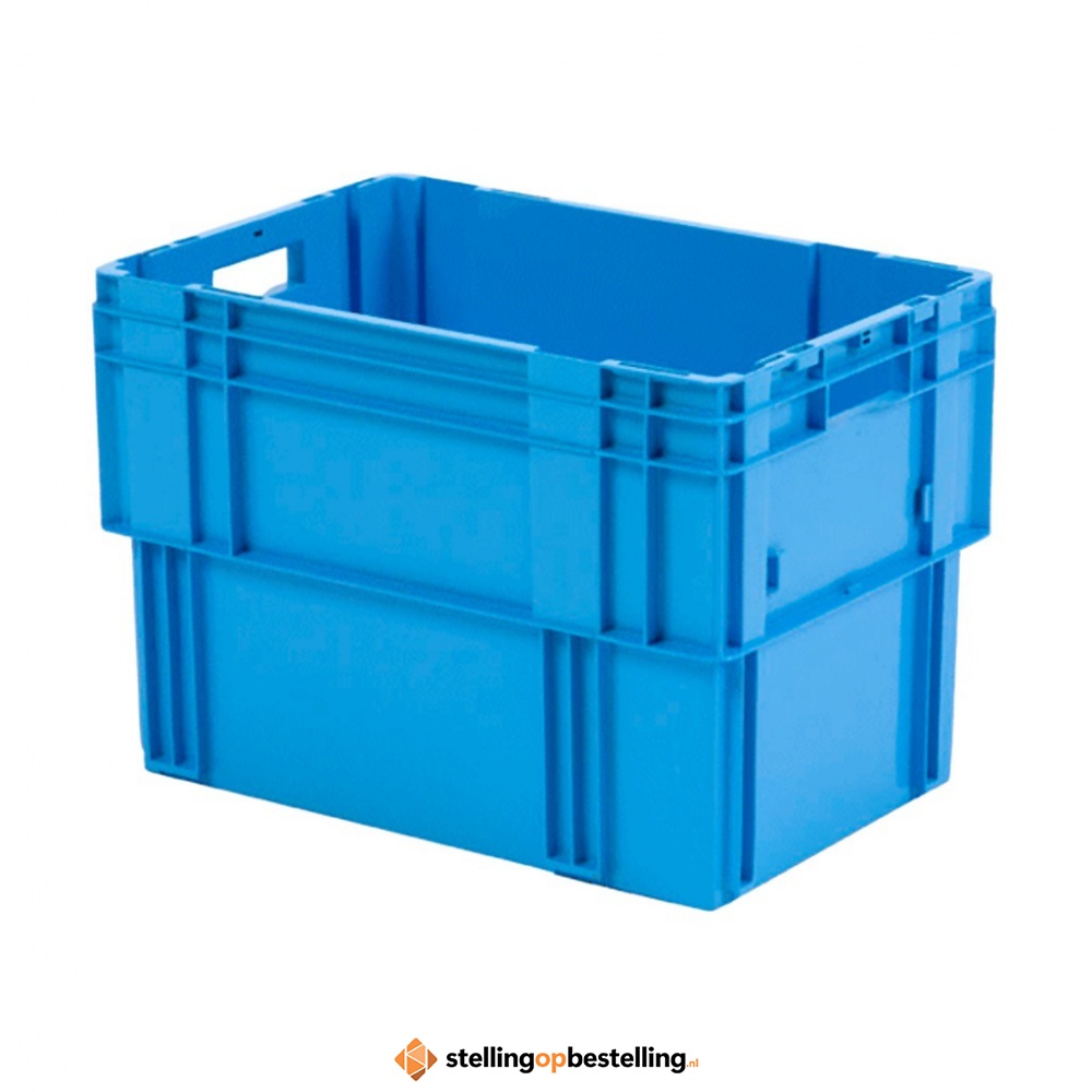 Stapelbare, nestbare transportkrat DTK0 600x400x420 blauw