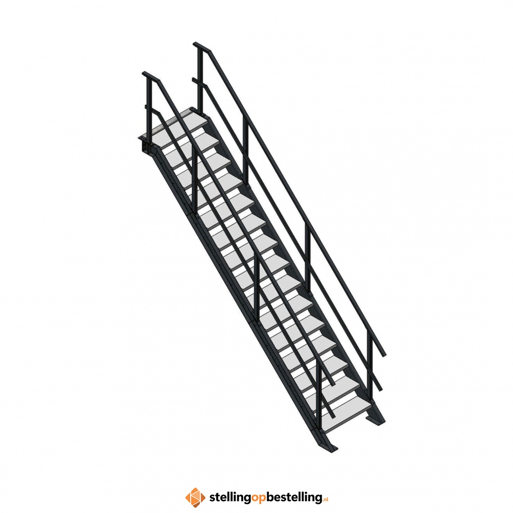 Steektrap, Industriële Trap 3000x800 mm (hxb)