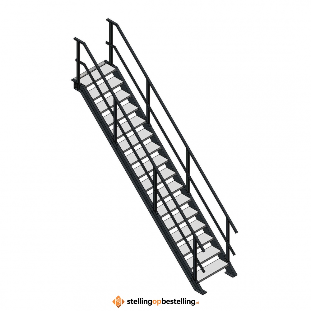 Steektrap, Industriële Trap 3200x800 mm (hxb)