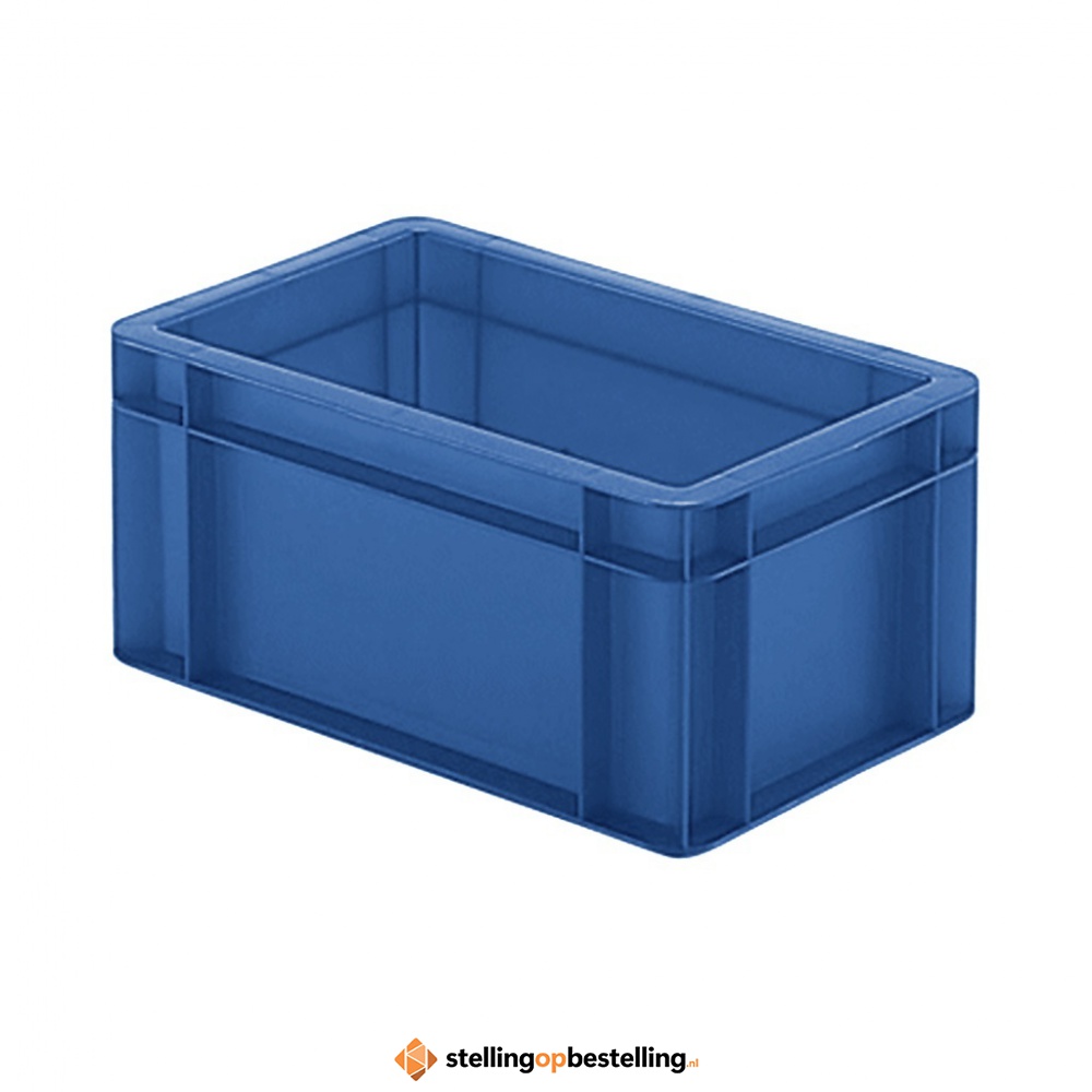 Transportkrat Euronorm plastic bak, krat TK0 300x200x145 blauw