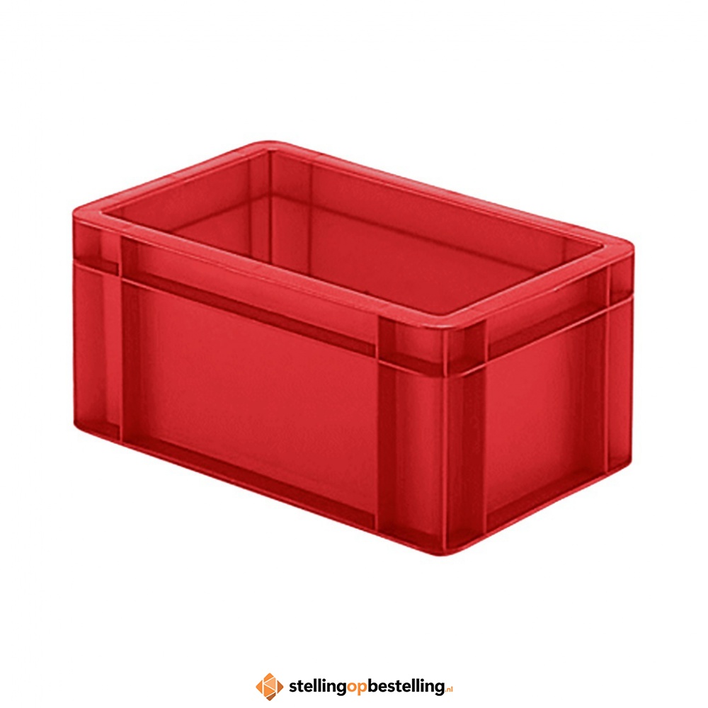 Transportkrat Euronorm plastic bak, krat TK0 300x200x145 rood