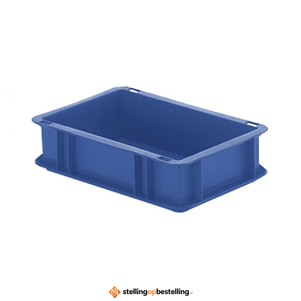 Transportkrat Euronorm plastic bak, krat TK0 300x200x75 blauw