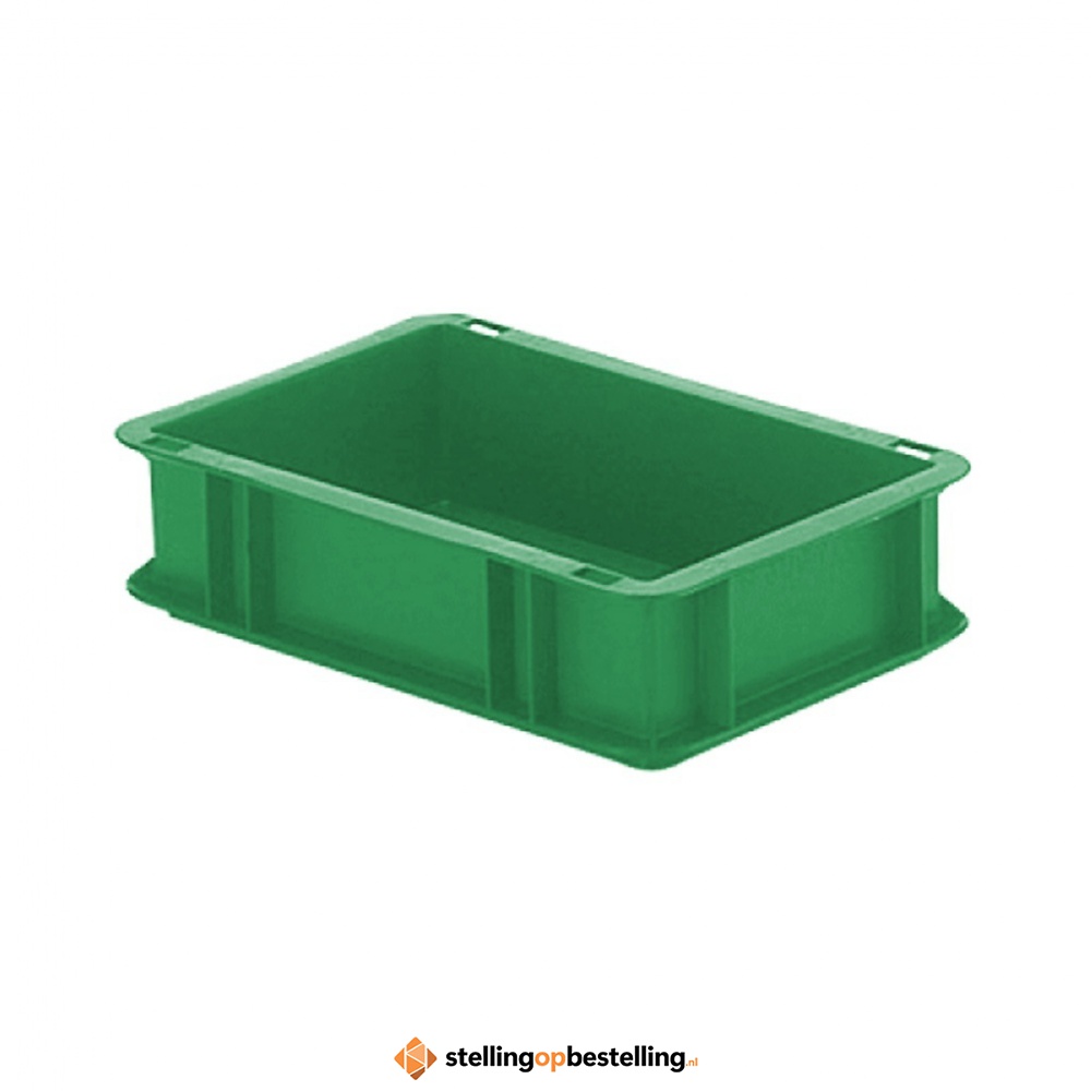 Transportkrat Euronorm plastic bak, krat TK0 300x200x75 groen