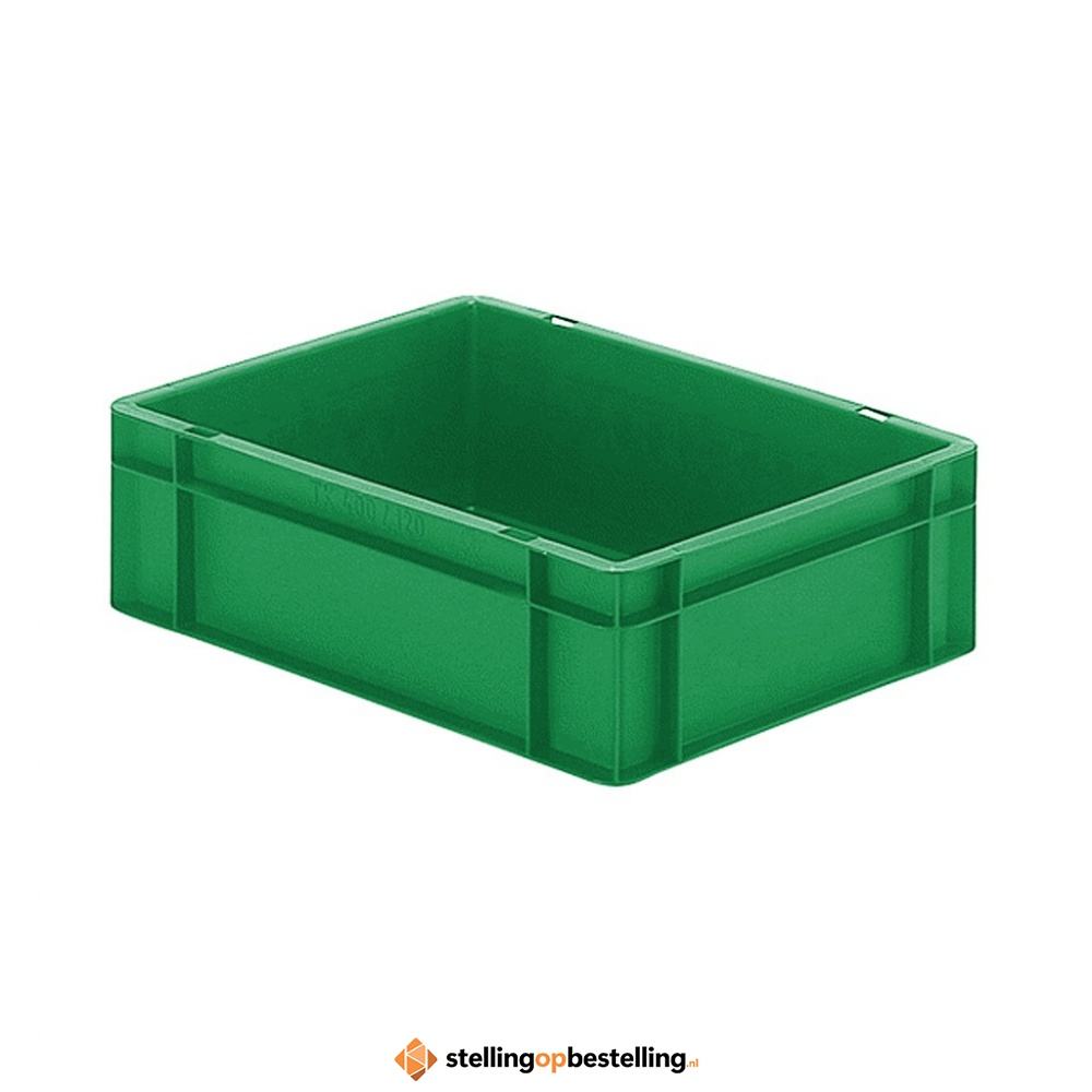 Transportkrat Euronorm plastic bak, krat TK0 400x300x120 groen