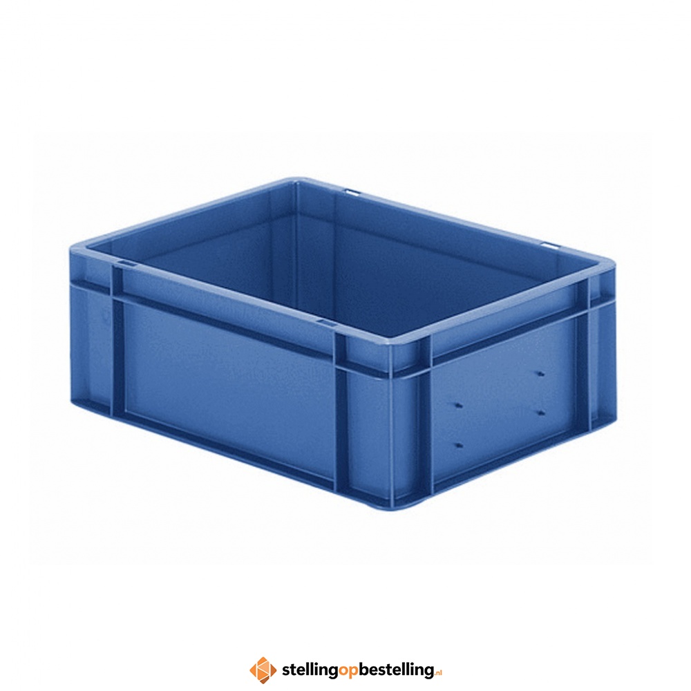 Transportkrat Euronorm plastic bak, krat TK0 400x300x145 blauw