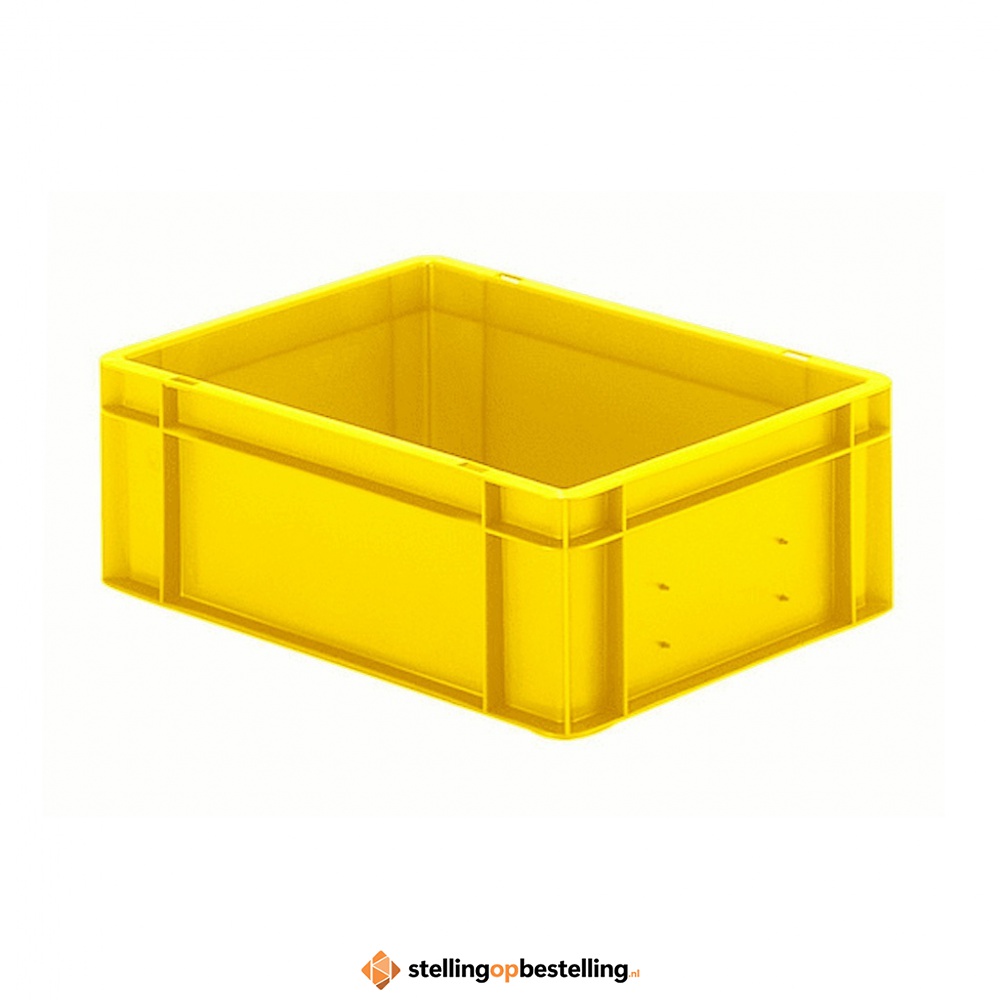 Transportkrat Euronorm plastic bak, krat TK0 400x300x145 geel
