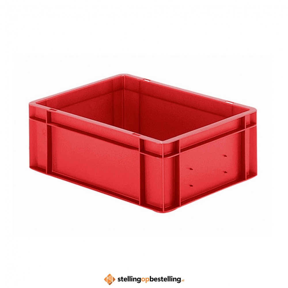 Transportkrat Euronorm plastic bak, krat TK0 400x300x145 rood