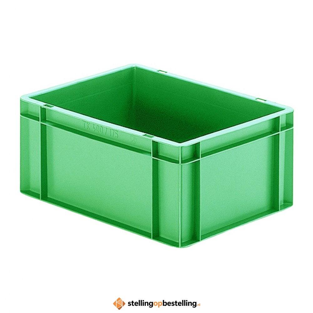 Transportkrat Euronorm plastic bak, krat TK0 400x300x175 groen