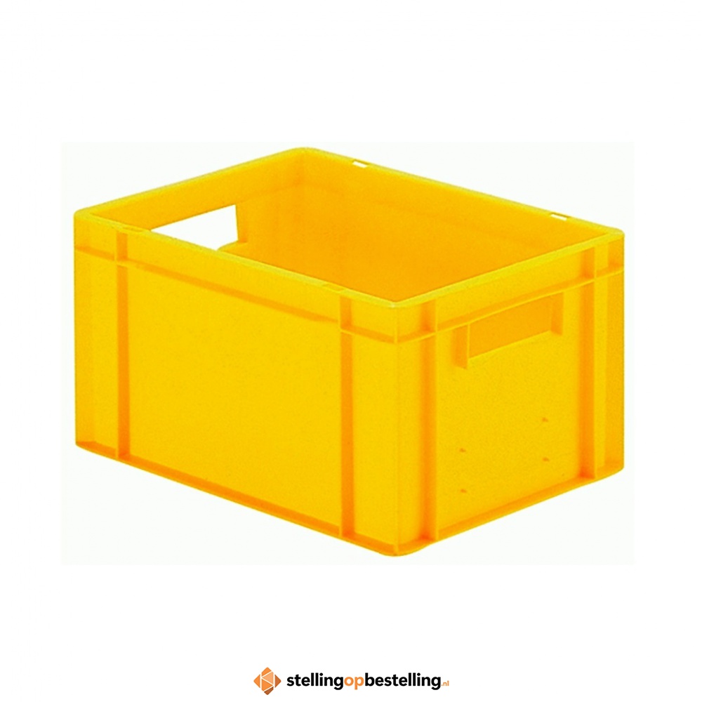 Transportkrat Euronorm plastic bak, krat TK0 400x300x210 geel