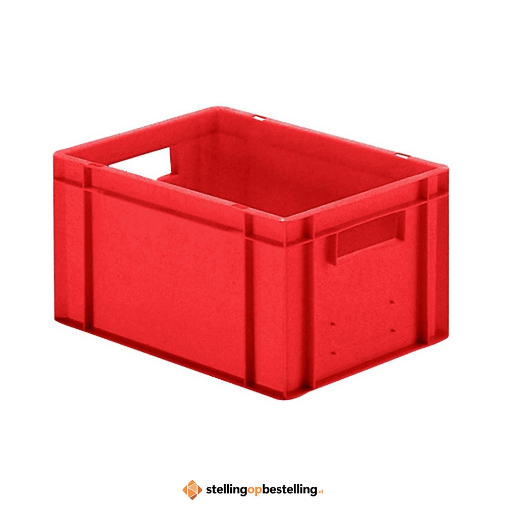 Transportkrat Euronorm plastic bak, krat TK0 400x300x210 rood