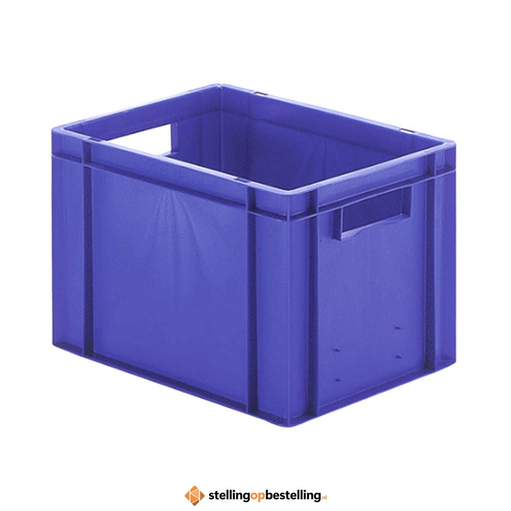 Transportkrat Euronorm plastic bak, krat TK0 400x300x270 blauw