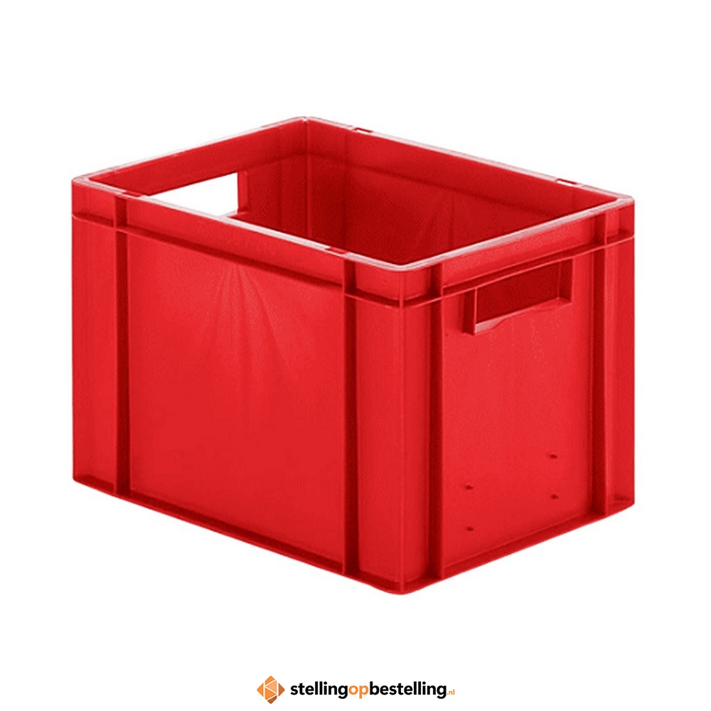 Transportkrat Euronorm plastic bak, krat TK0 400x300x270 rood