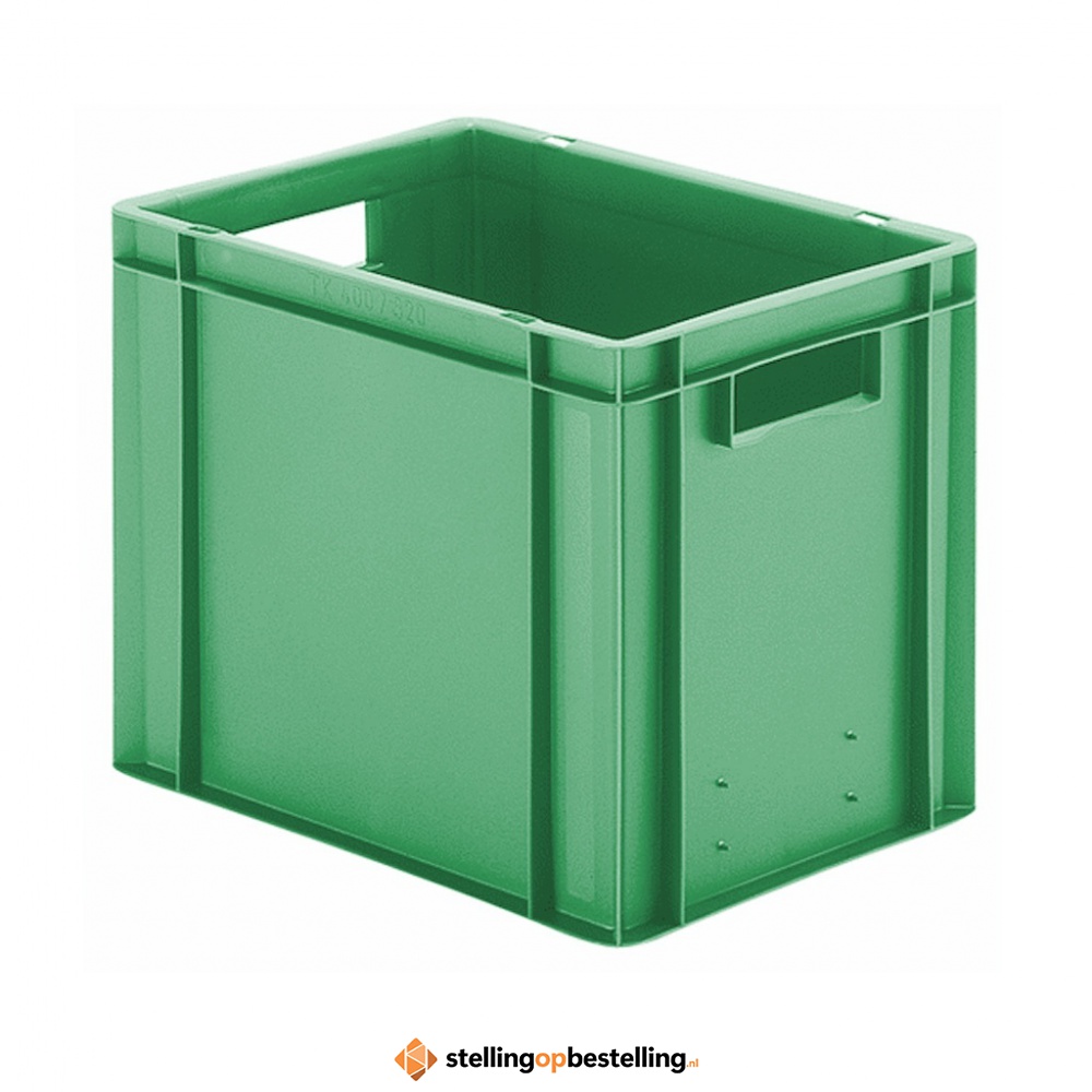 Transportkrat Euronorm plastic bak, krat TK0 400x300x320 groen