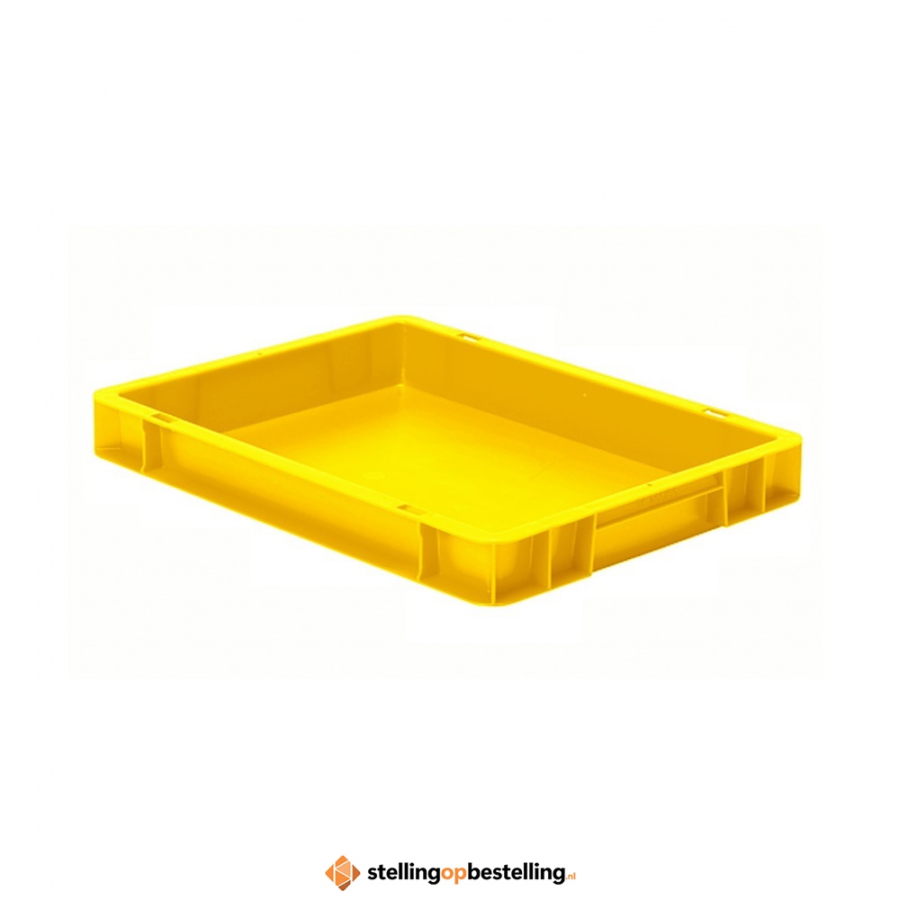 Transportkrat Euronorm plastic bak, krat TK0 400x300x50 geel
