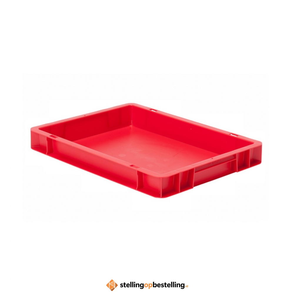 Transportkrat Euronorm plastic bak, krat TK0 400x300x50 rood