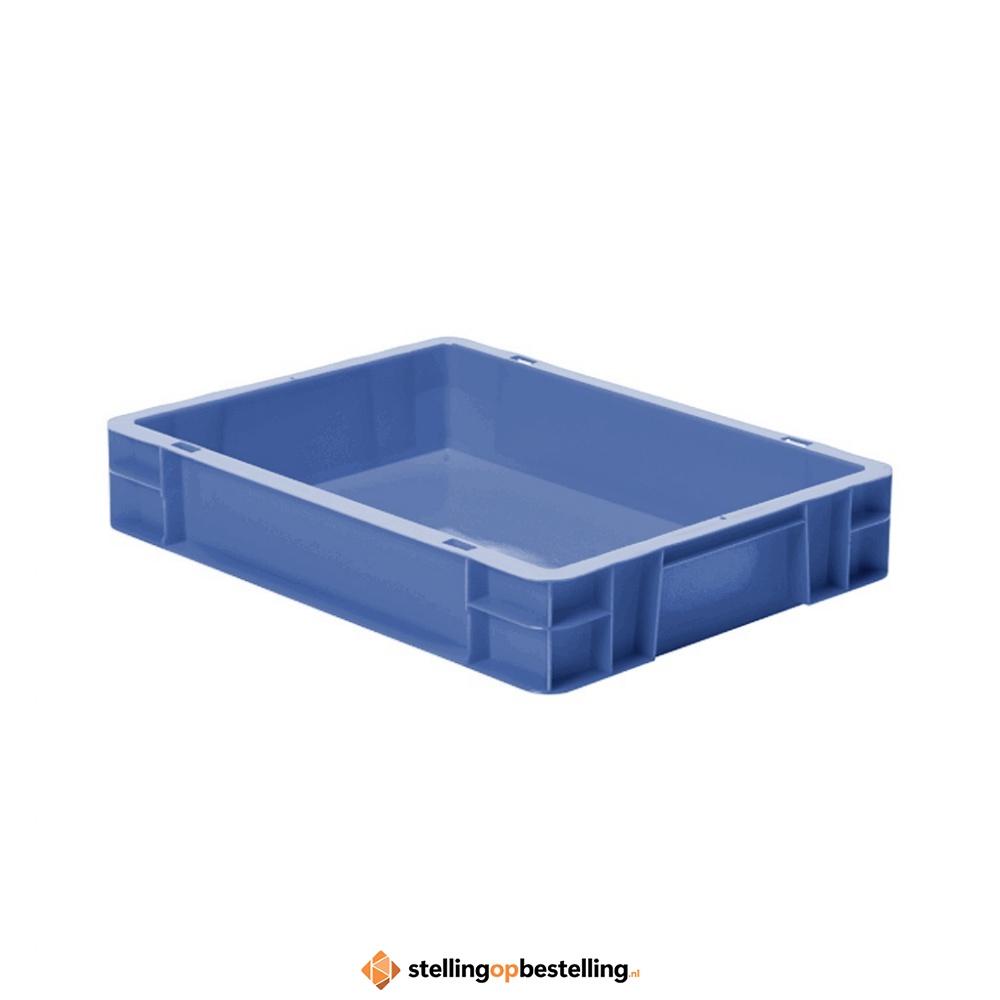 Transportkrat Euronorm plastic bak, krat TK0 400x300x75 blauw
