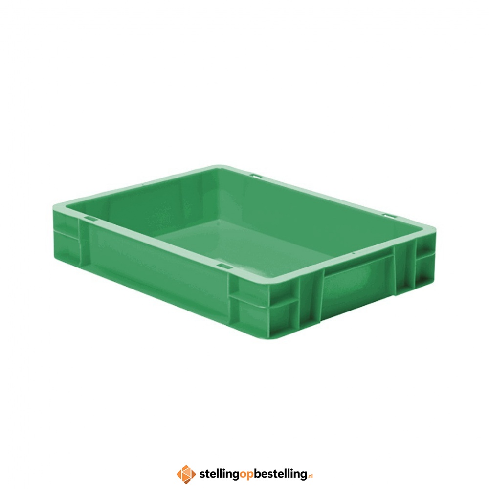 Transportkrat Euronorm plastic bak, krat TK0 400x300x75 groen
