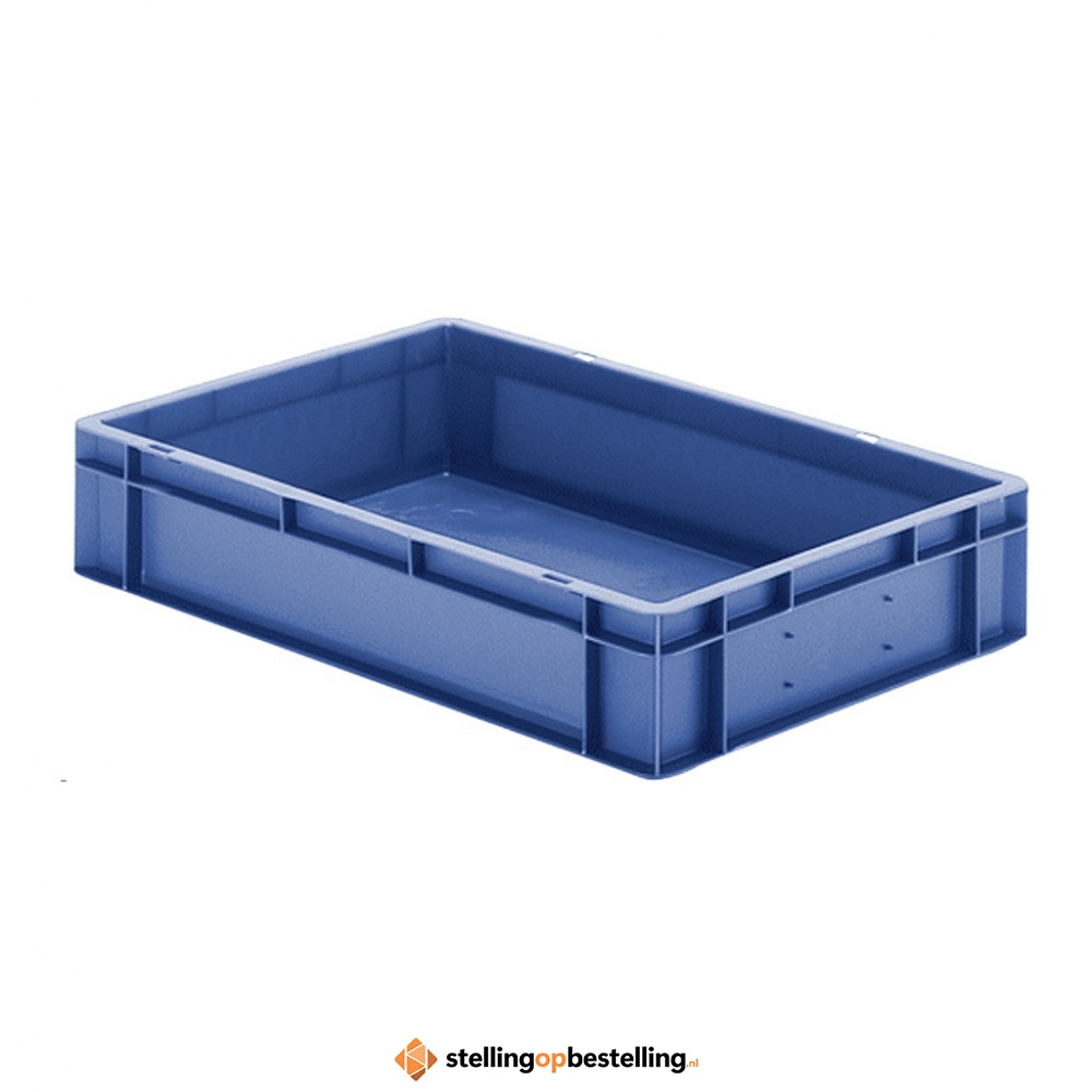 Transportkrat Euronorm plastic bak, krat TK0 600x400x120 blauw