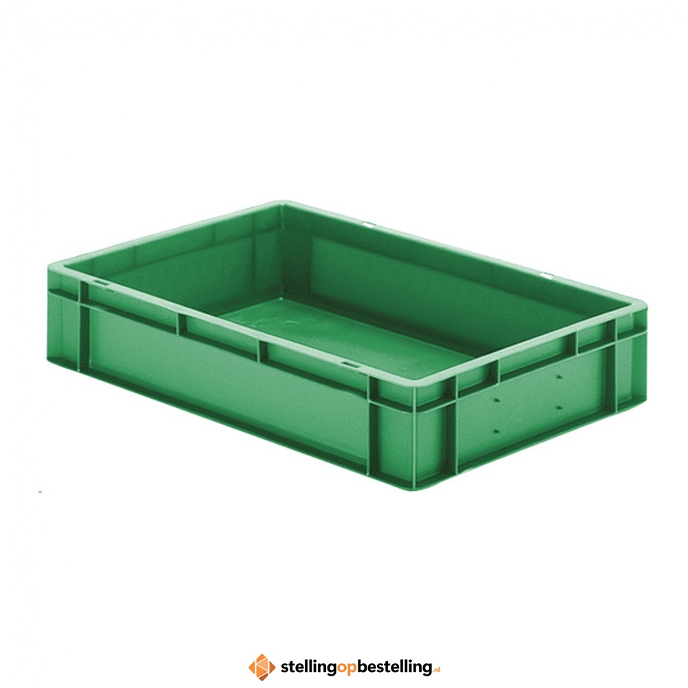 Transportkrat Euronorm plastic bak, krat TK0 600x400x120 groen