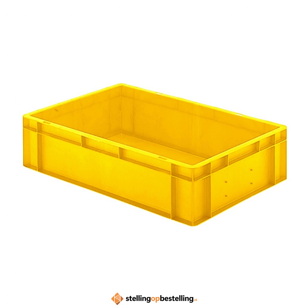 Transportkrat Euronorm plastic bak, krat TK0 600x400x145 geel