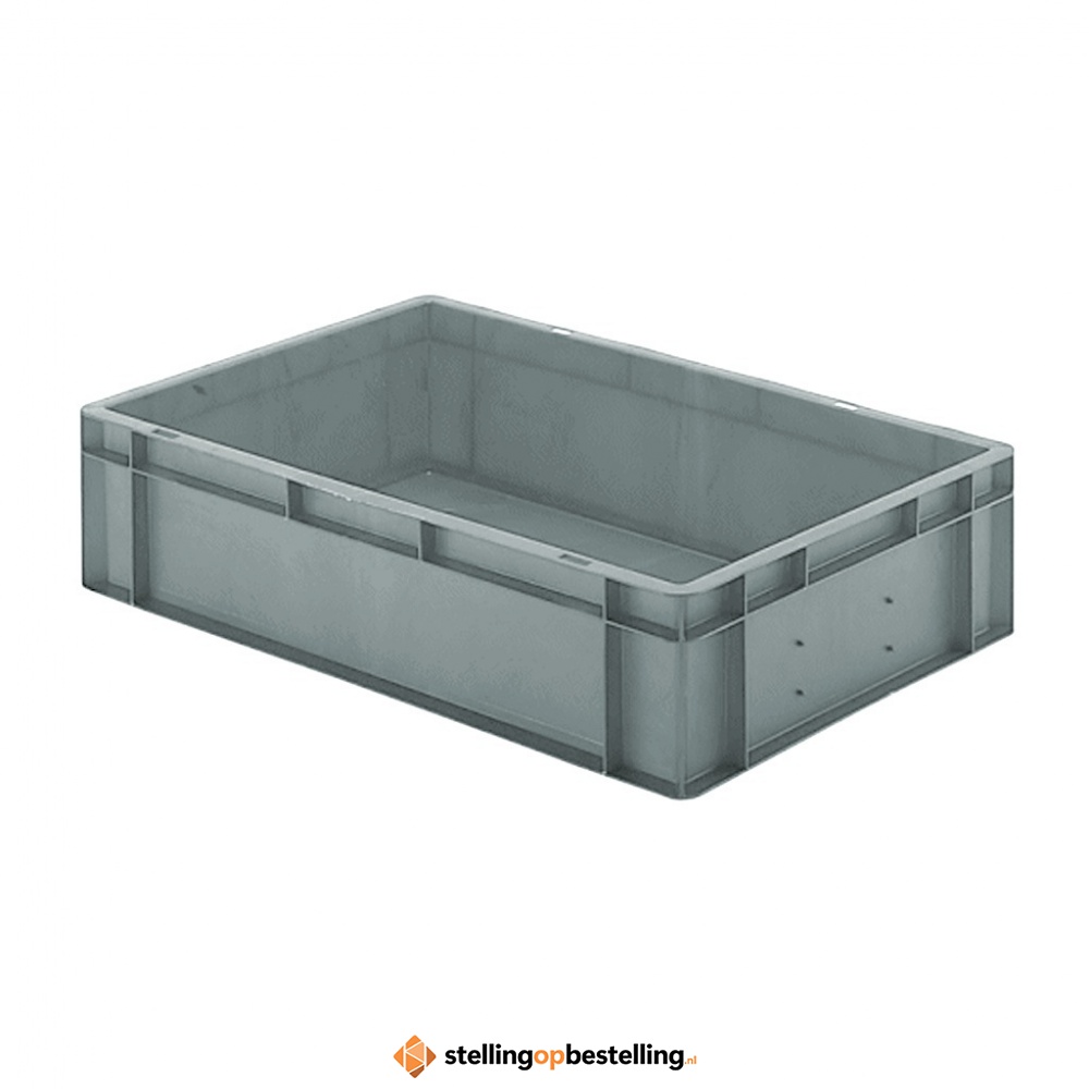 Transportkrat Euronorm plastic bak, krat TK0 600x400x145 grijs