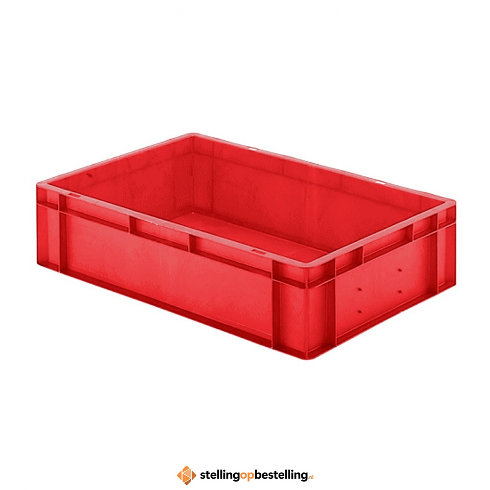 Transportkrat Euronorm plastic bak, krat TK0 600x400x145 rood