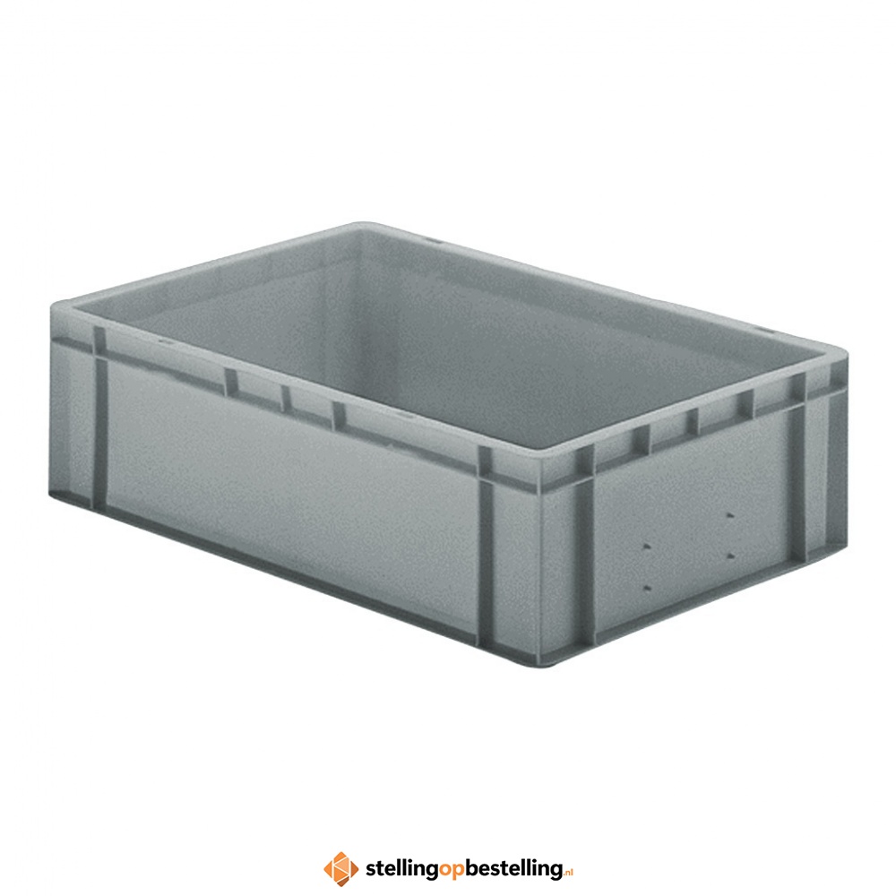 Transportkrat Euronorm plastic bak, krat TK0 600x400x175 grijs