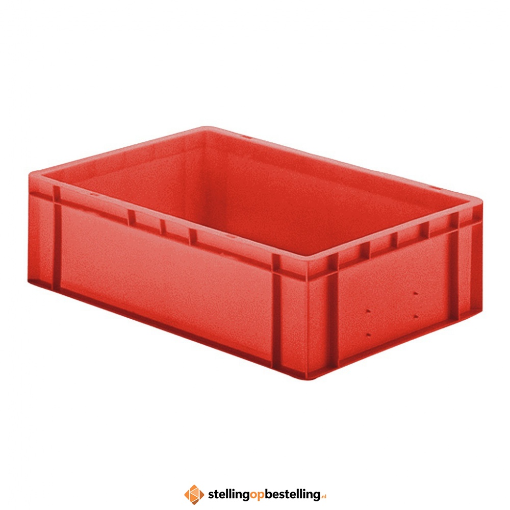 Transportkrat Euronorm plastic bak, krat TK0 600x400x175 rood