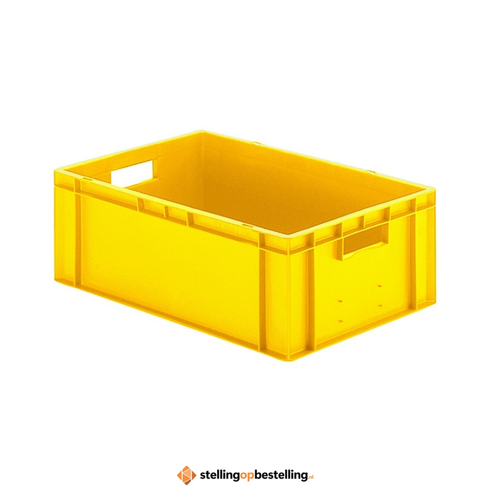 Transportkrat Euronorm plastic bak, krat TK0 600x400x210 geel