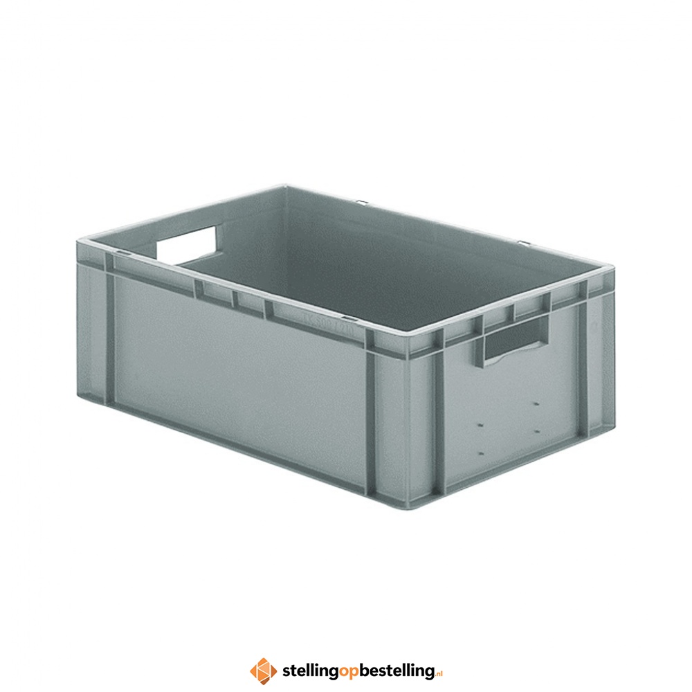 Transportkrat Euronorm plastic bak, krat TK0 600x400x210 grijs