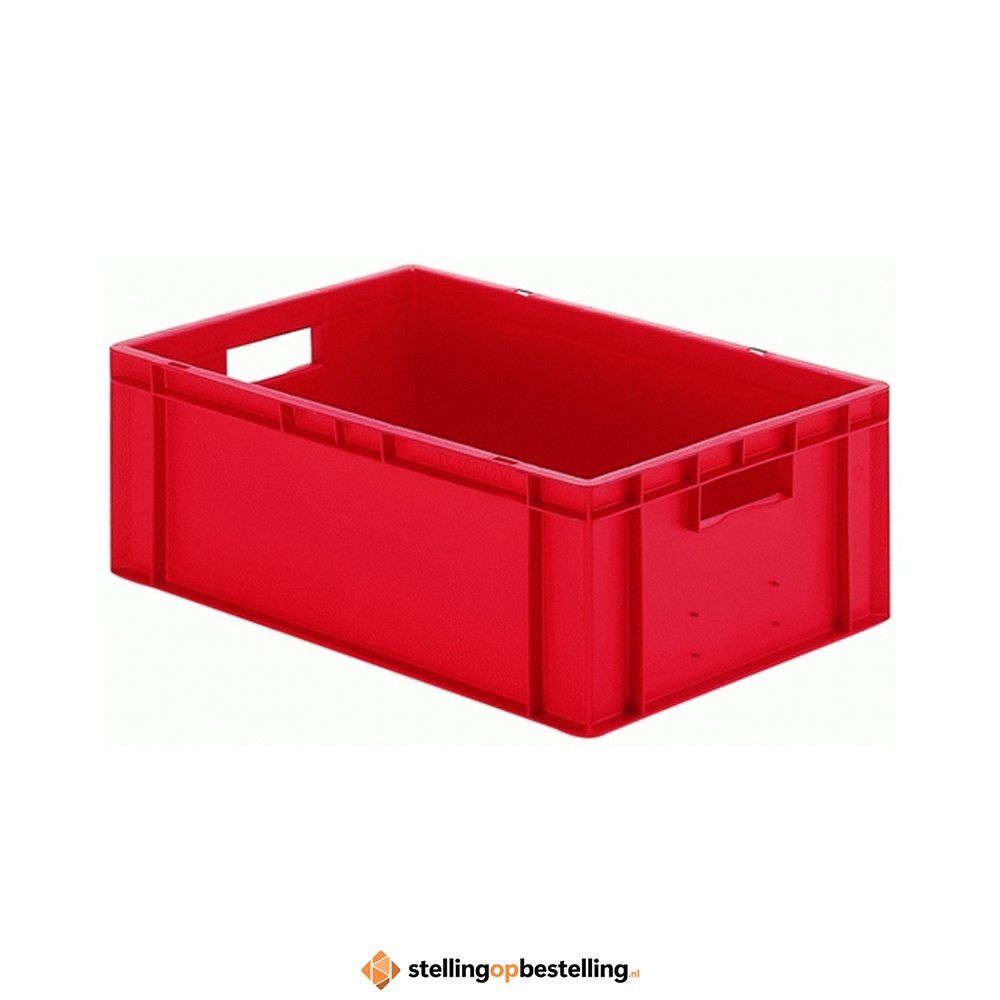 Transportkrat Euronorm plastic bak, krat TK0 600x400x210 rood
