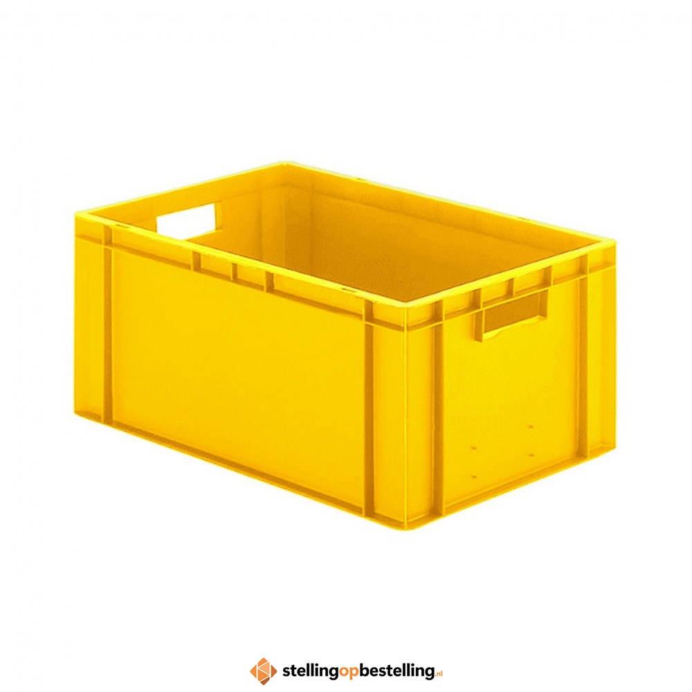 Transportkrat Euronorm plastic bak, krat TK0 600x400x270 geel