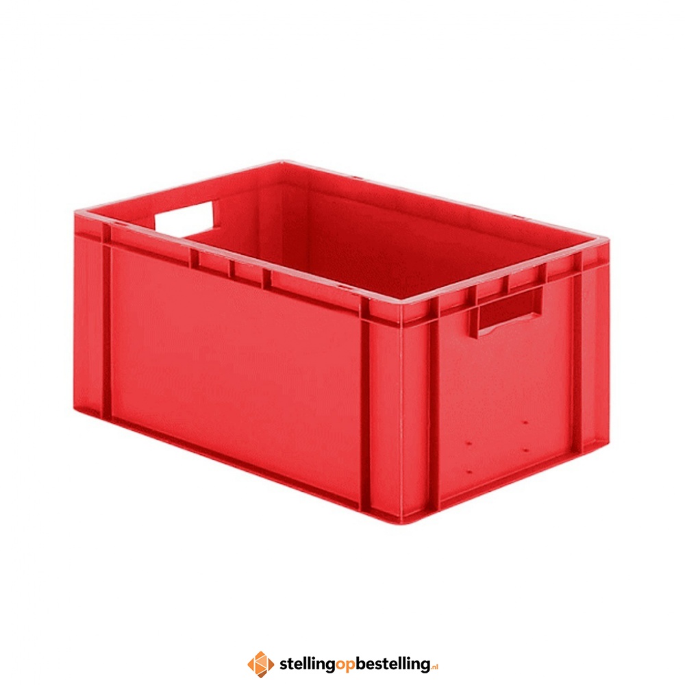 Transportkrat Euronorm plastic bak, krat TK0 600x400x270 rood