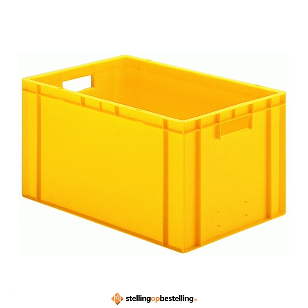 Transportkrat Euronorm plastic bak, krat TK0 600x400x320 geel