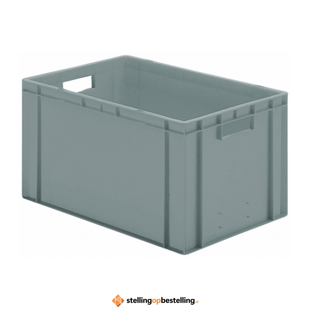 Transportkrat Euronorm plastic bak, krat TK0 600x400x320 grijs