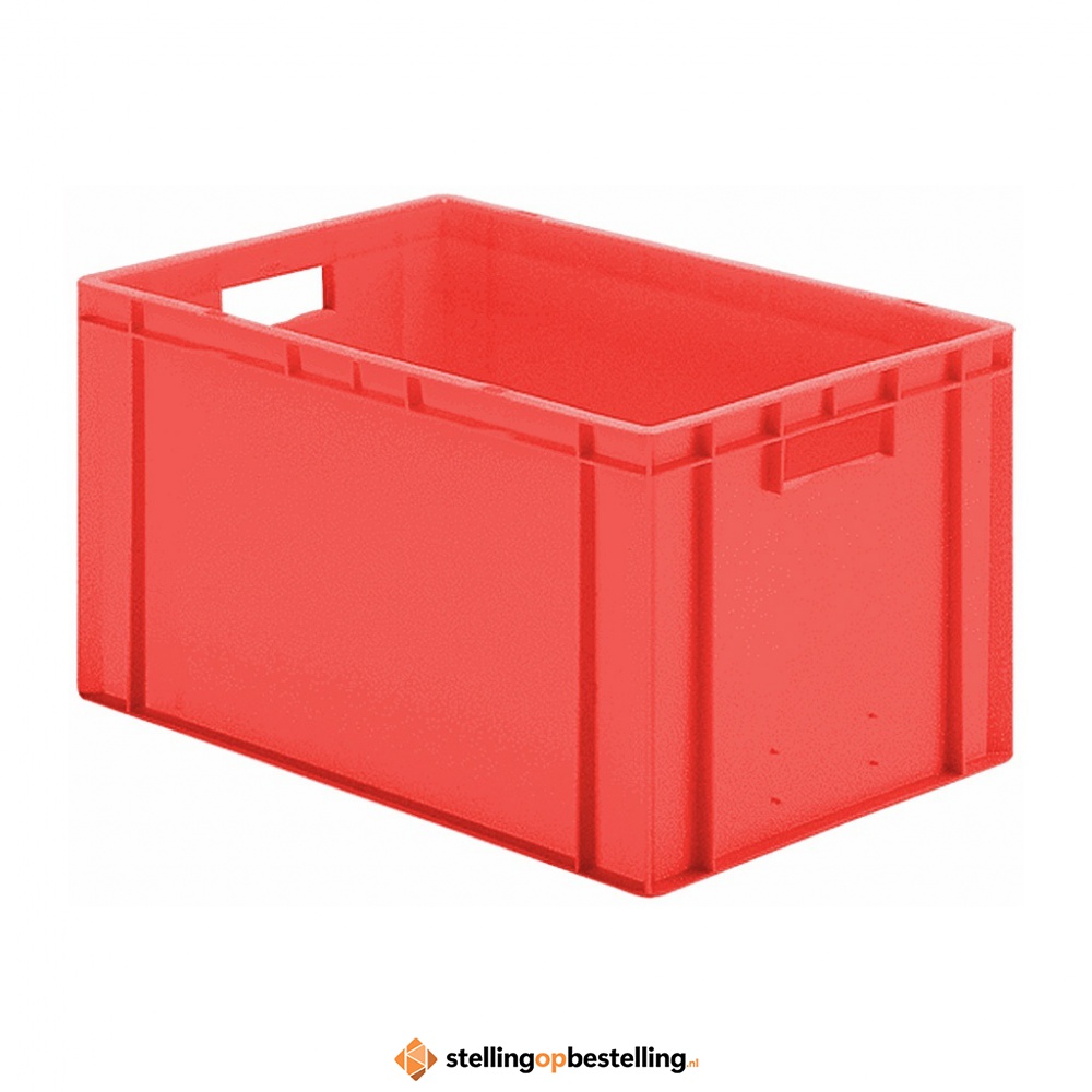 Transportkrat Euronorm plastic bak, krat TK0 600x400x320 rood