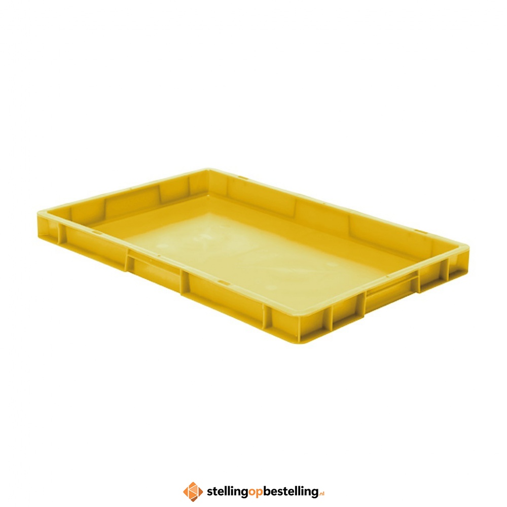 Transportkrat Euronorm plastic bak, krat TK0 600x400x50 geel