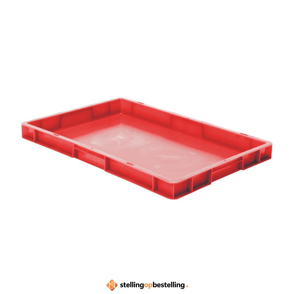 Transportkrat Euronorm plastic bak, krat TK0 600x400x50 rood