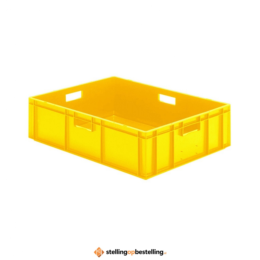 Transportkrat Euronorm plastic bak, krat TK0 800x600x210 geel