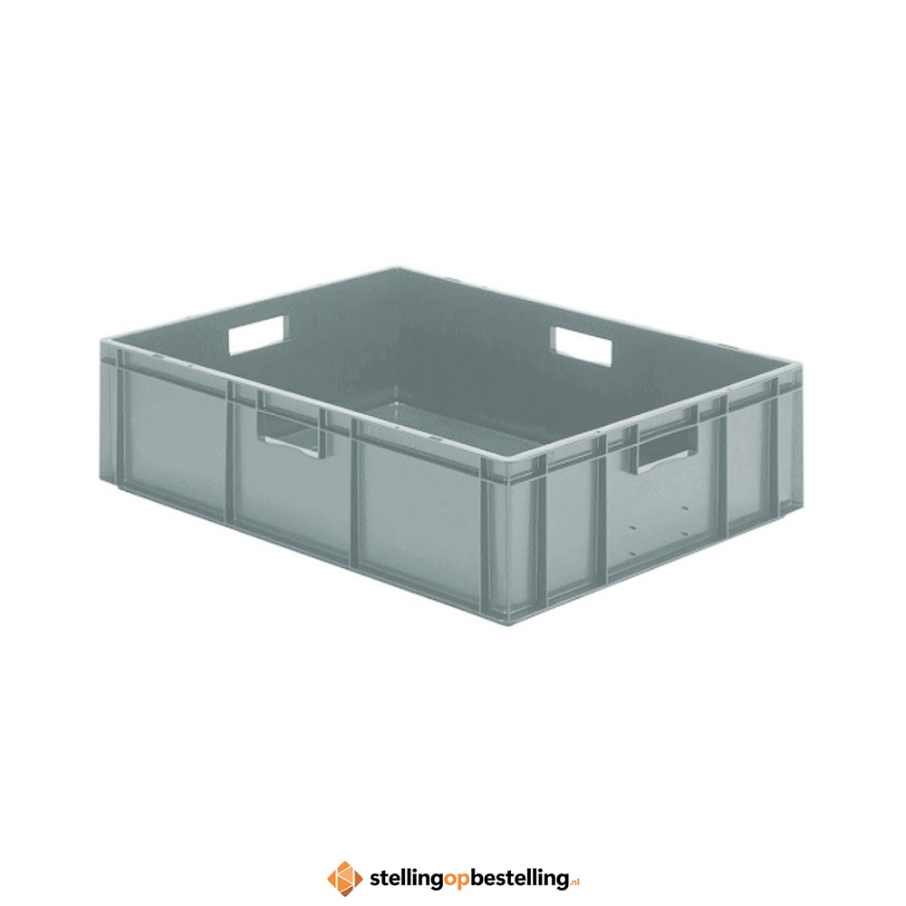 Transportkrat Euronorm plastic bak, krat TK0 800x600x210 grijs