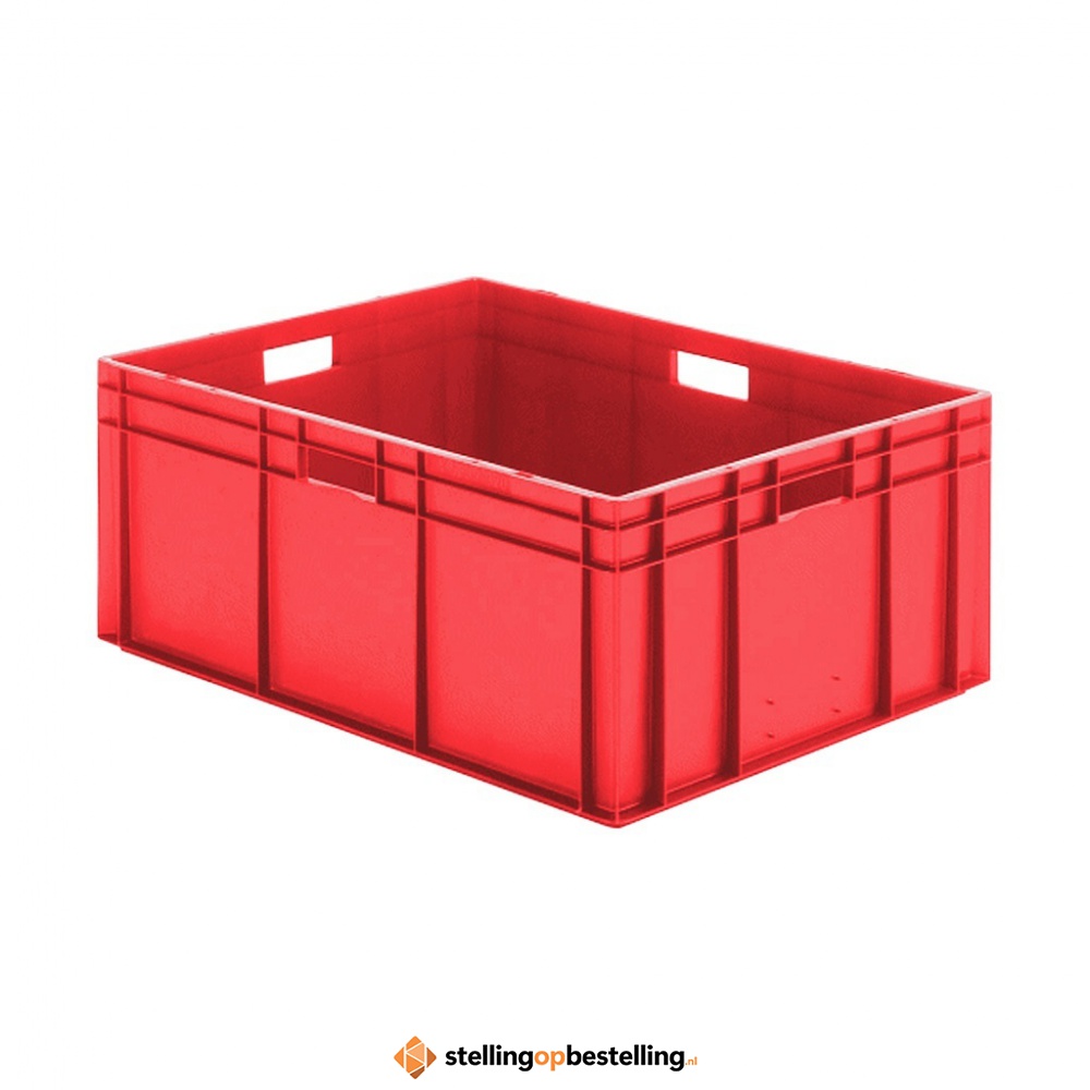 Transportkrat Euronorm plastic bak, krat TK0 800x600x320 rood