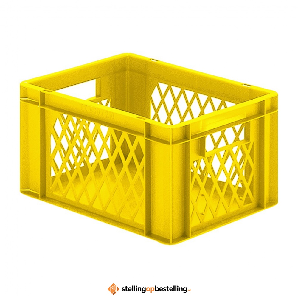 Transportkrat Euronorm plastic bak, krat TK1 400x300x210 geel