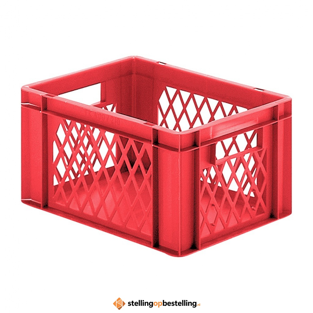 Transportkrat Euronorm plastic bak, krat TK1 400x300x210 rood
