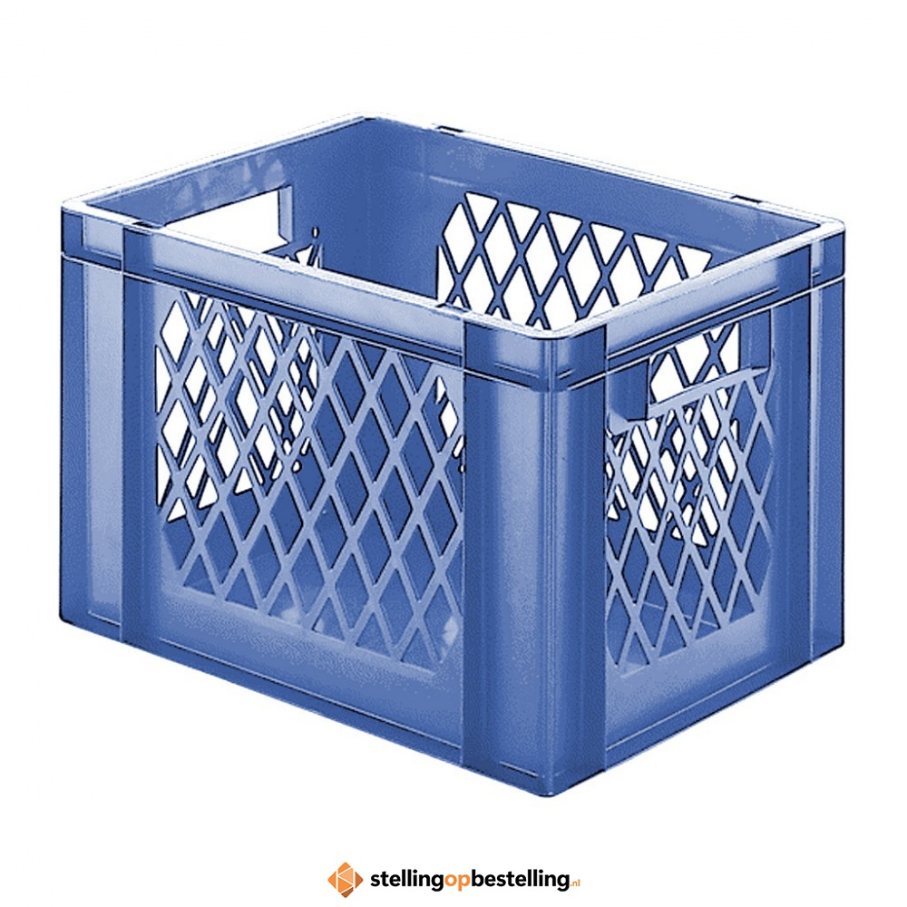 Transportkrat Euronorm plastic bak, krat TK1 400x300x270 blauw