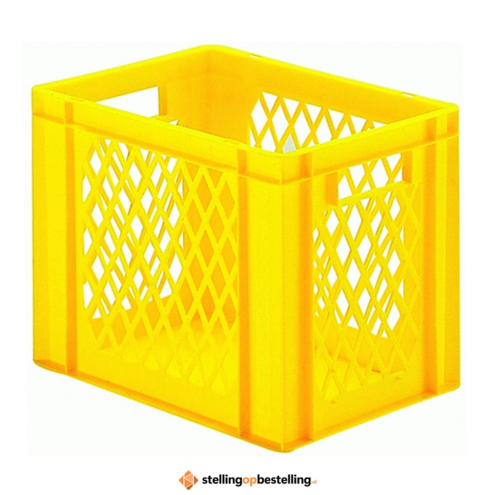 Transportkrat Euronorm plastic bak, krat TK1 400x300x320 geel
