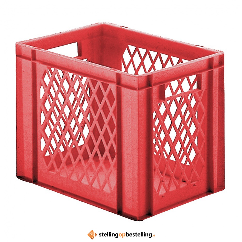 Transportkrat Euronorm plastic bak, krat TK1 400x300x320 rood