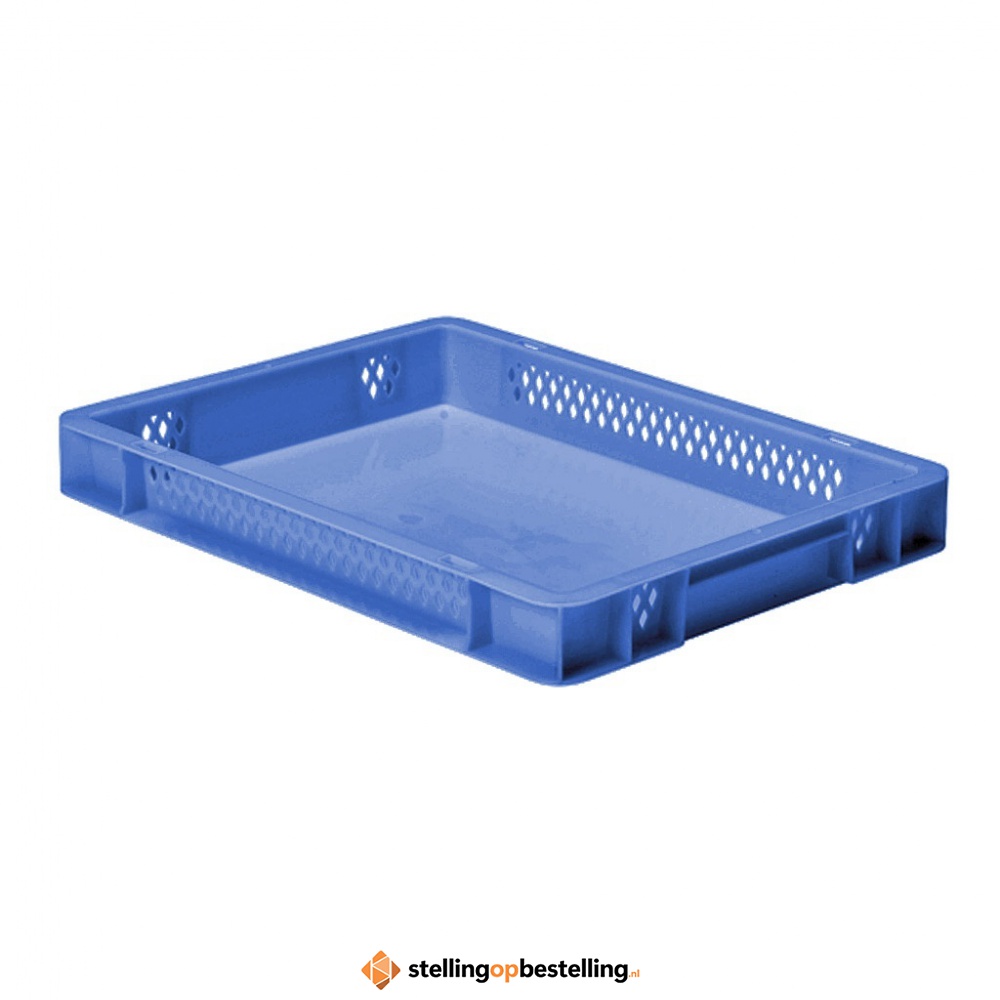 Transportkrat Euronorm plastic bak, krat TK1 400x300x50 blauw