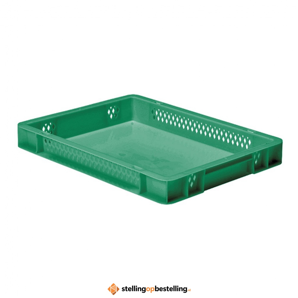 Transportkrat Euronorm plastic bak, krat TK1 400x300x50 groen