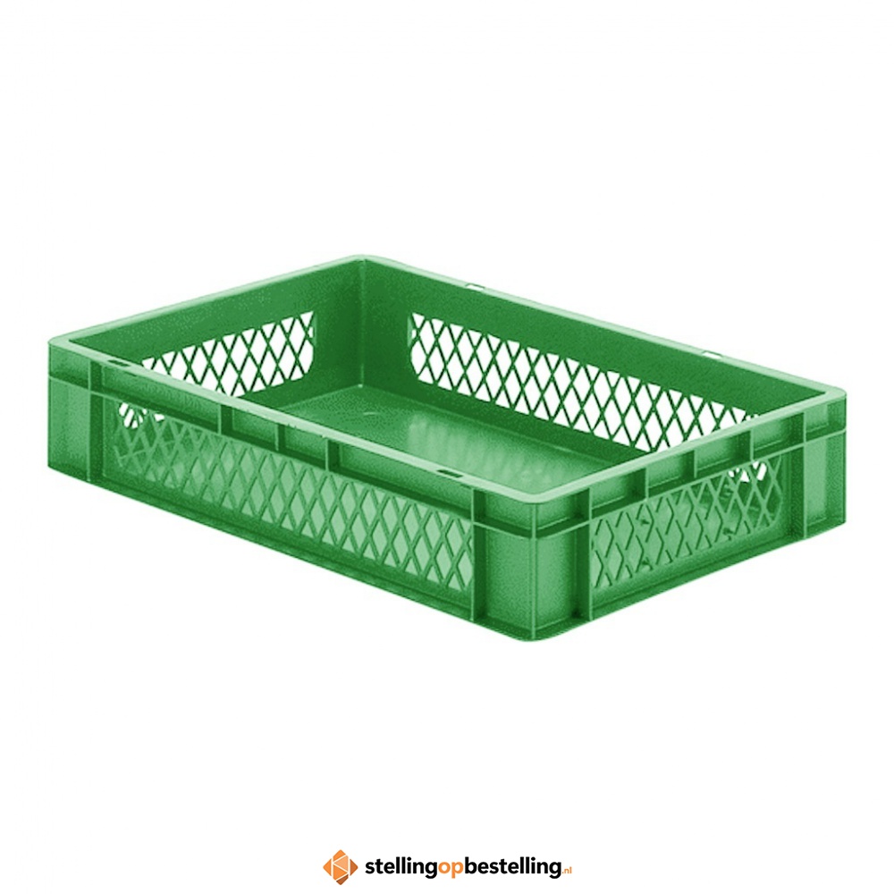 Transportkrat Euronorm plastic bak, krat TK1 600x400x120 groen